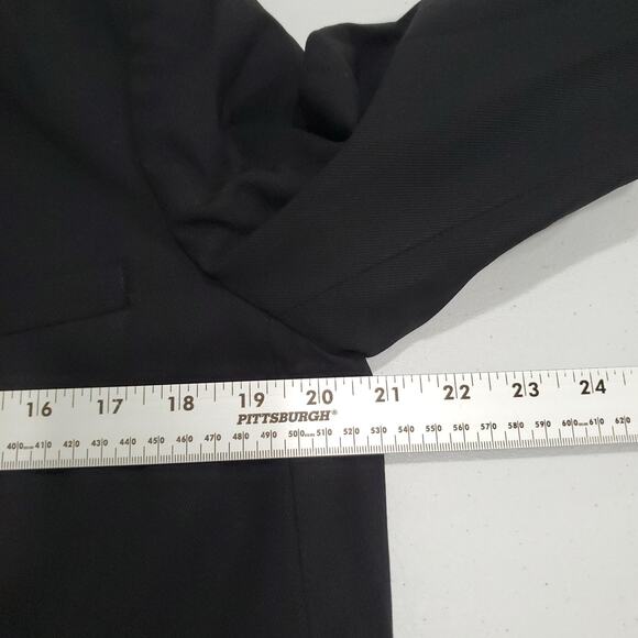 Everlane Blazer Womens 6 Black Wool Blend Stretch 2 Button Suit Jacket Lined - Picture 5 of 10